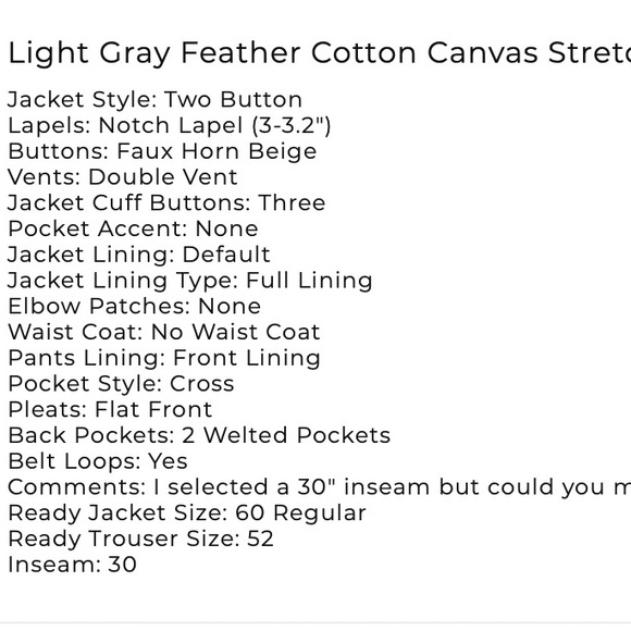 62 Reg Jacket
W52 L30 Pants - Picture 4 of 5